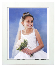portrait package with white frame